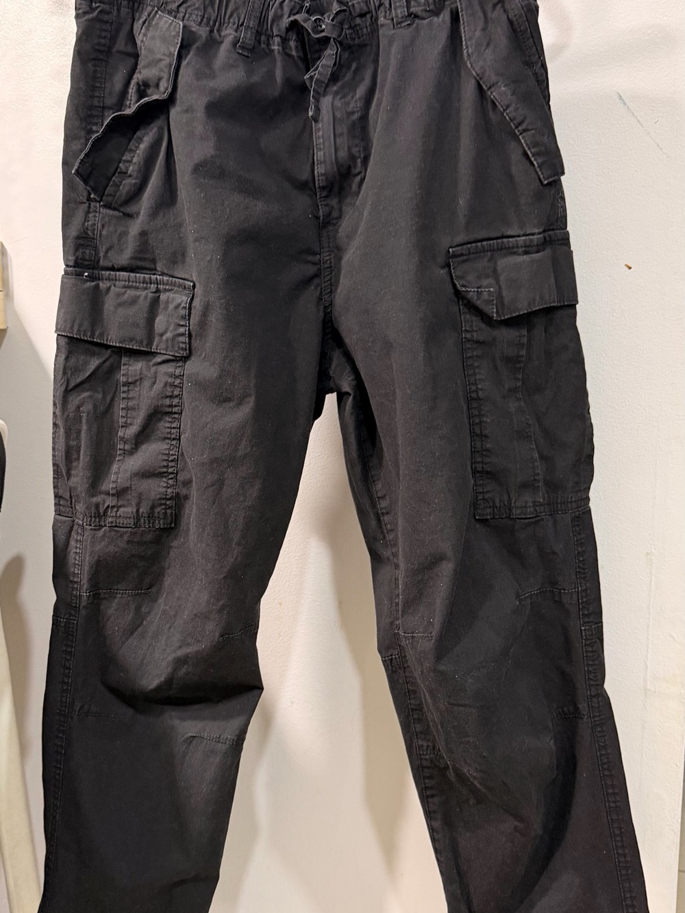 H&M Black Cargo Pants with Flap Pockets